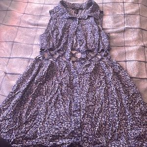 Blue floral dress